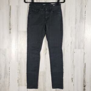 Buffalo David Bitton Black Hope Mid-Rise Skinny Stretch Jeans Women's Size 27